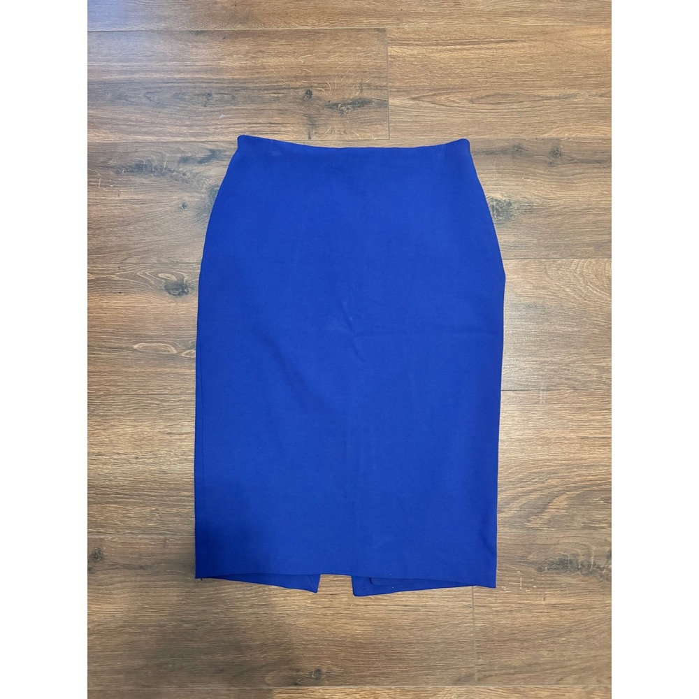 Express Royal Blue Pencil Skirt Size 6 Stretch Back Vent Office Career Wear